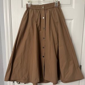 Zara midi button down skirt